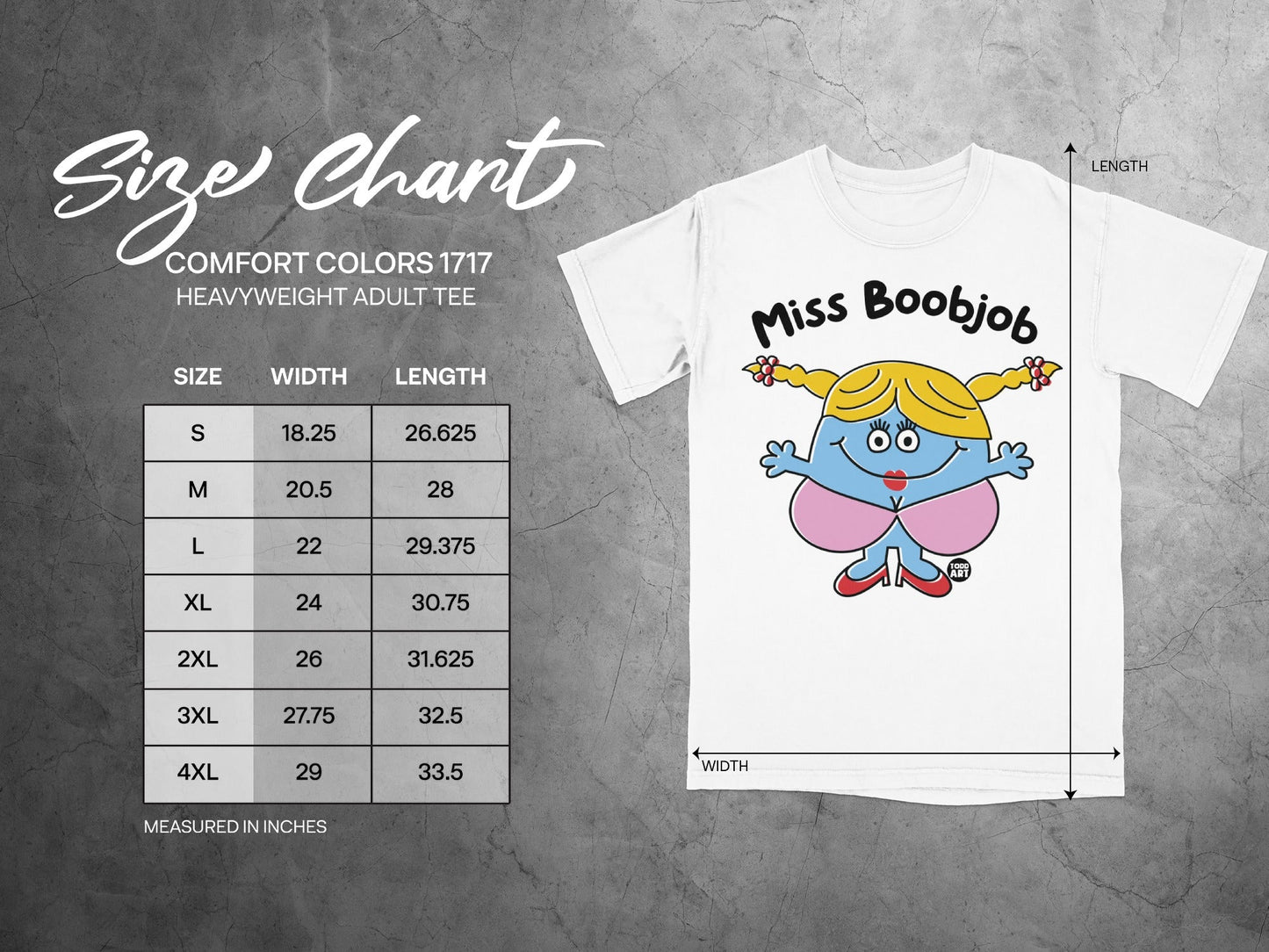 Miss Boobjob Comfort Colors 1717 Heavyweight Adult Tee