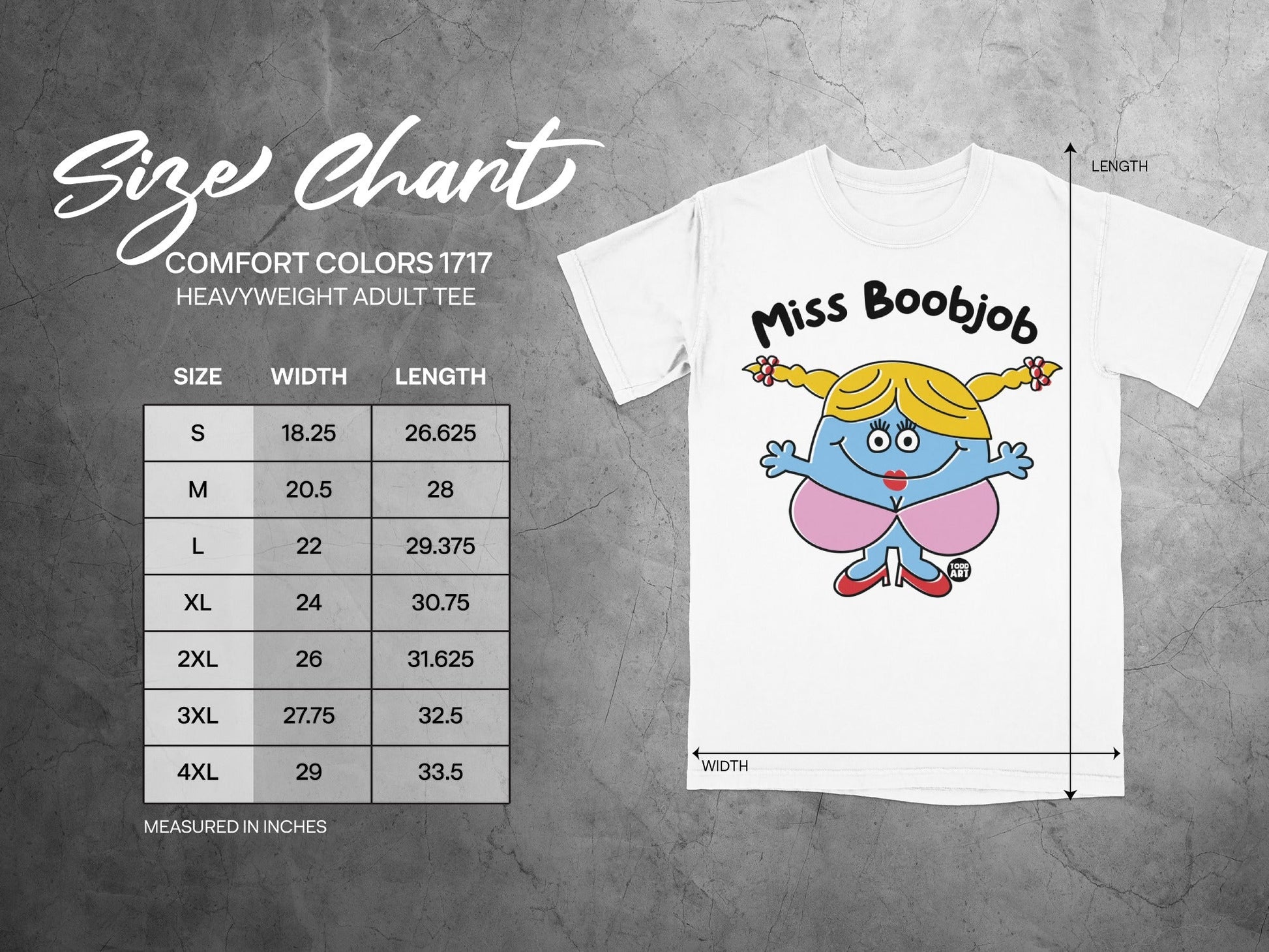 Miss Boobjob Comfort Colors 1717 Heavyweight Adult Tee