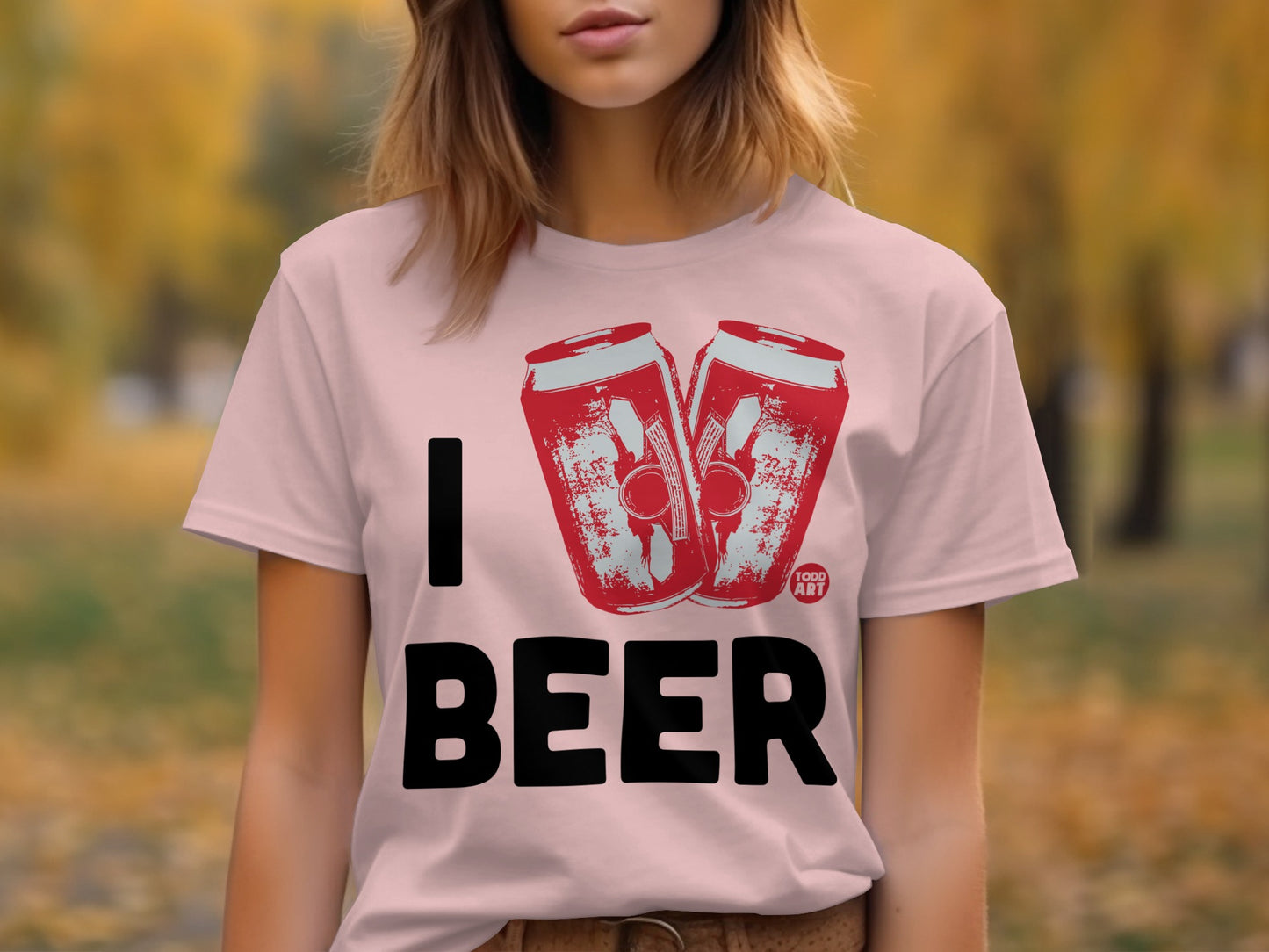 I Love Beer Graphic T-Shirt with Unique Can Design