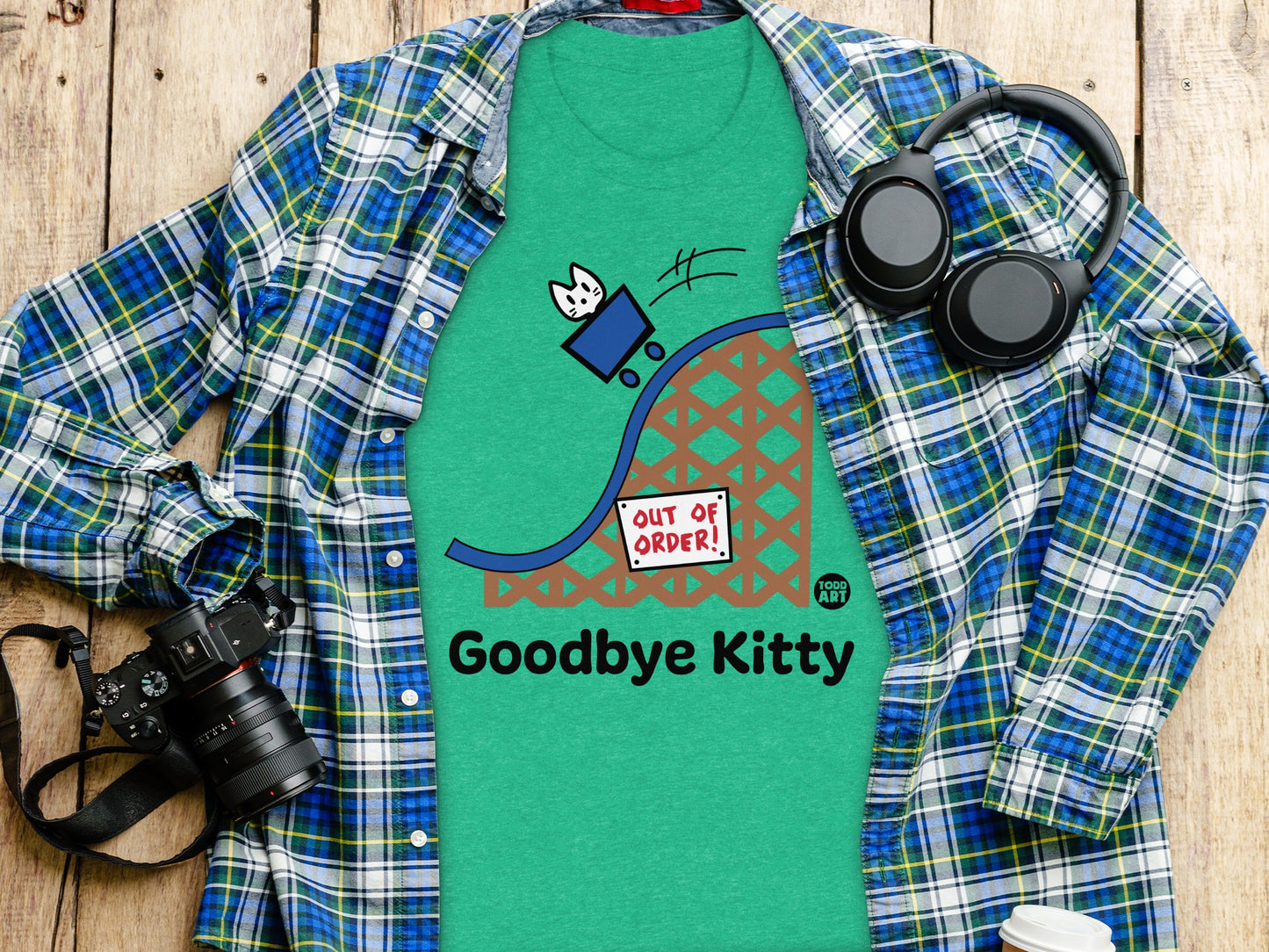 Goodbye Kitty Out Of Order Graphic Tee Shirt