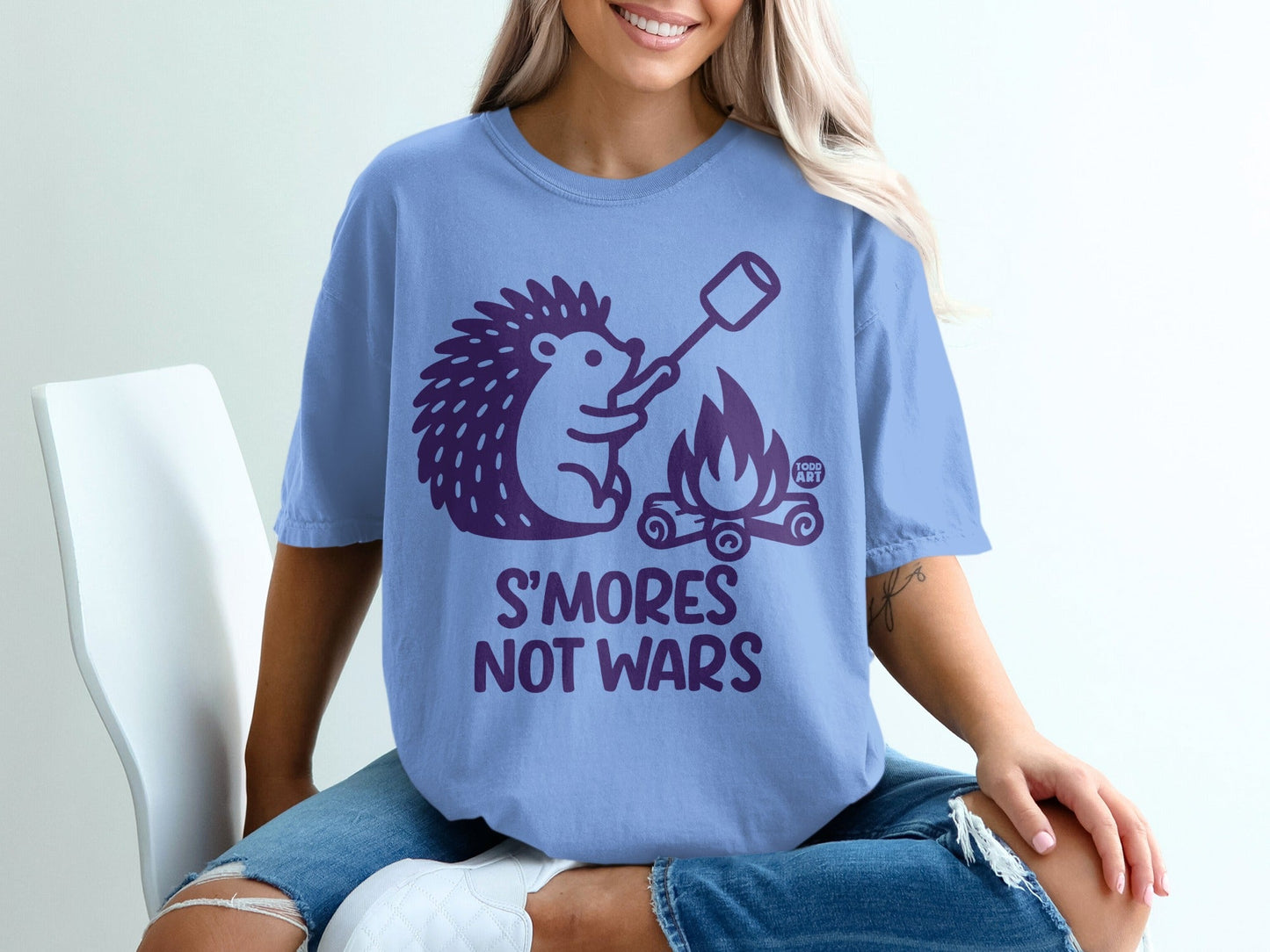 S'mores Not Wars Hedgehog Campfire Graphic Shirt