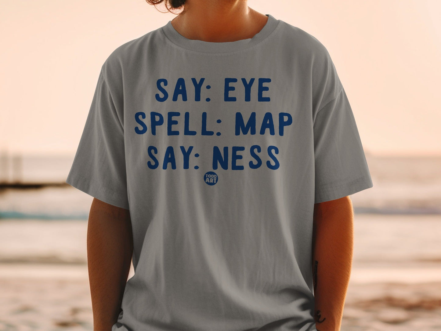 Fun Eye Map Ness Say Spell Graphic T-Shirt