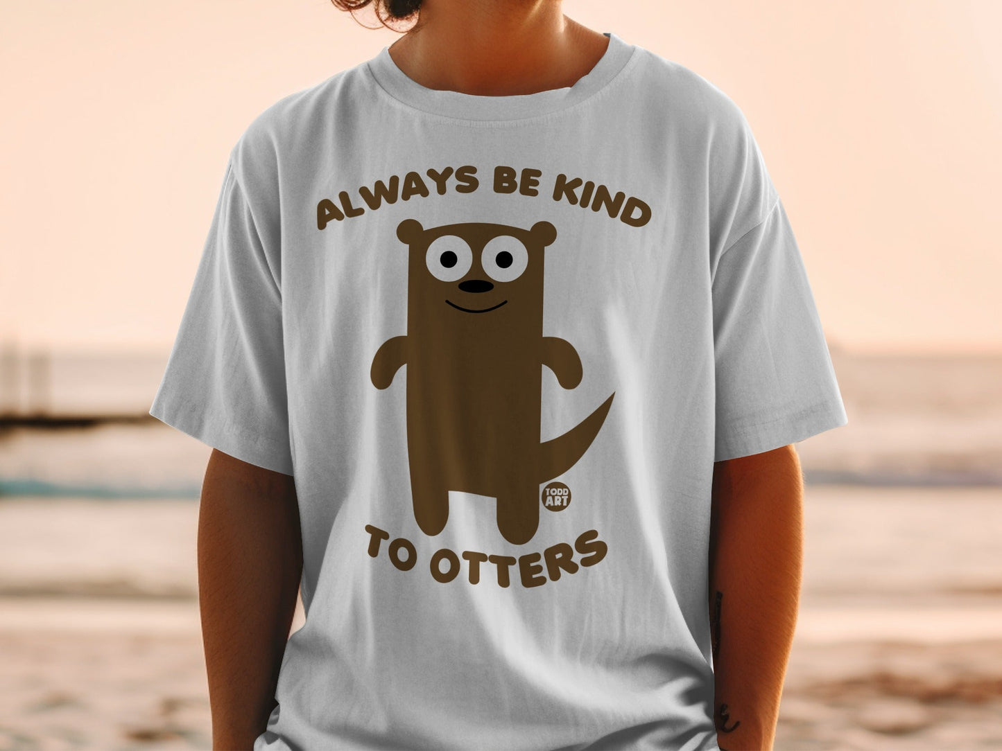 Always Be Kind to Otters Todd Art Graphic T-shirt