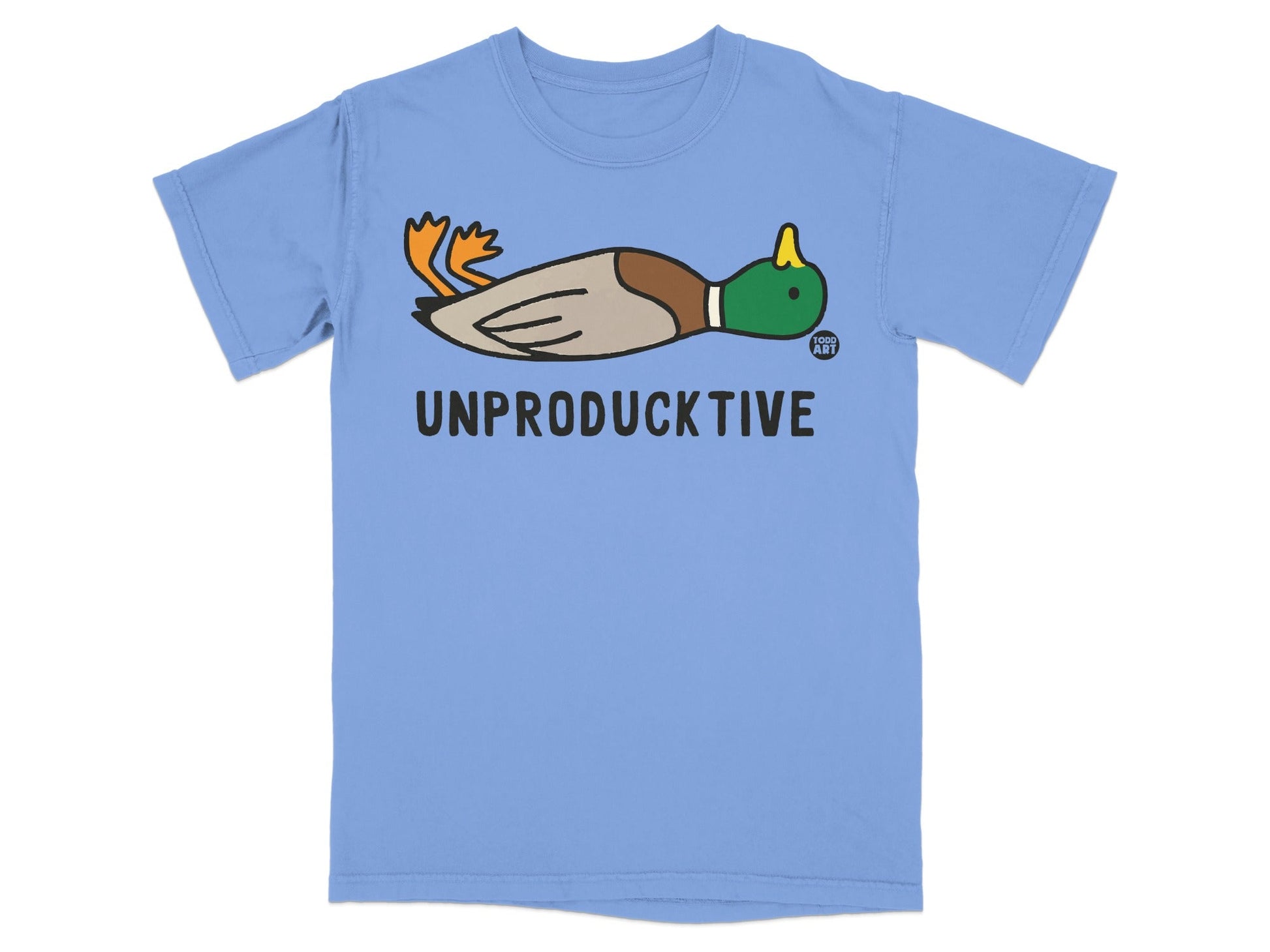Unproductive Funny Duck Graphic T-Shirt for Casual Wear
