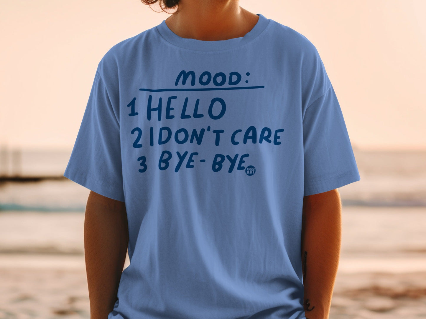 Mood Hello I Don't Care Bye-Bye Graphic Tee