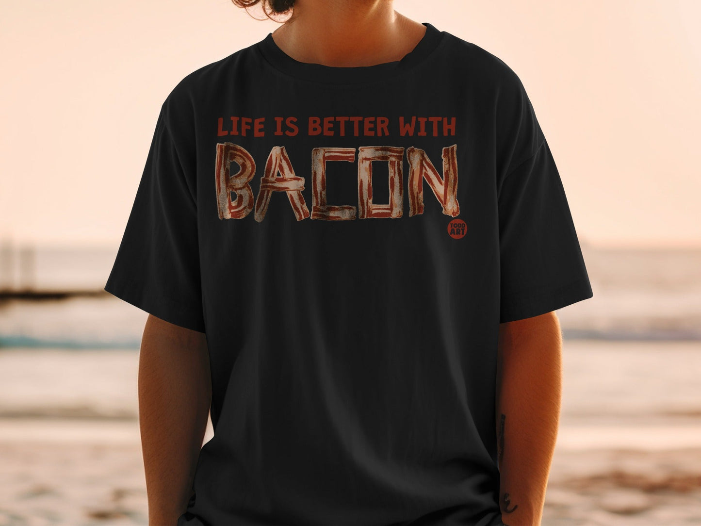 Life Is Better With Bacon Statement T-shirt