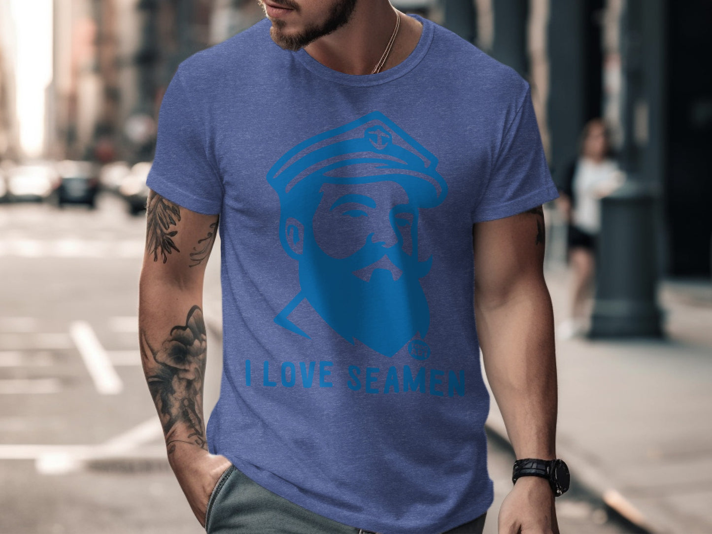 I Love Seamen Captain Printed Tee Shirt product