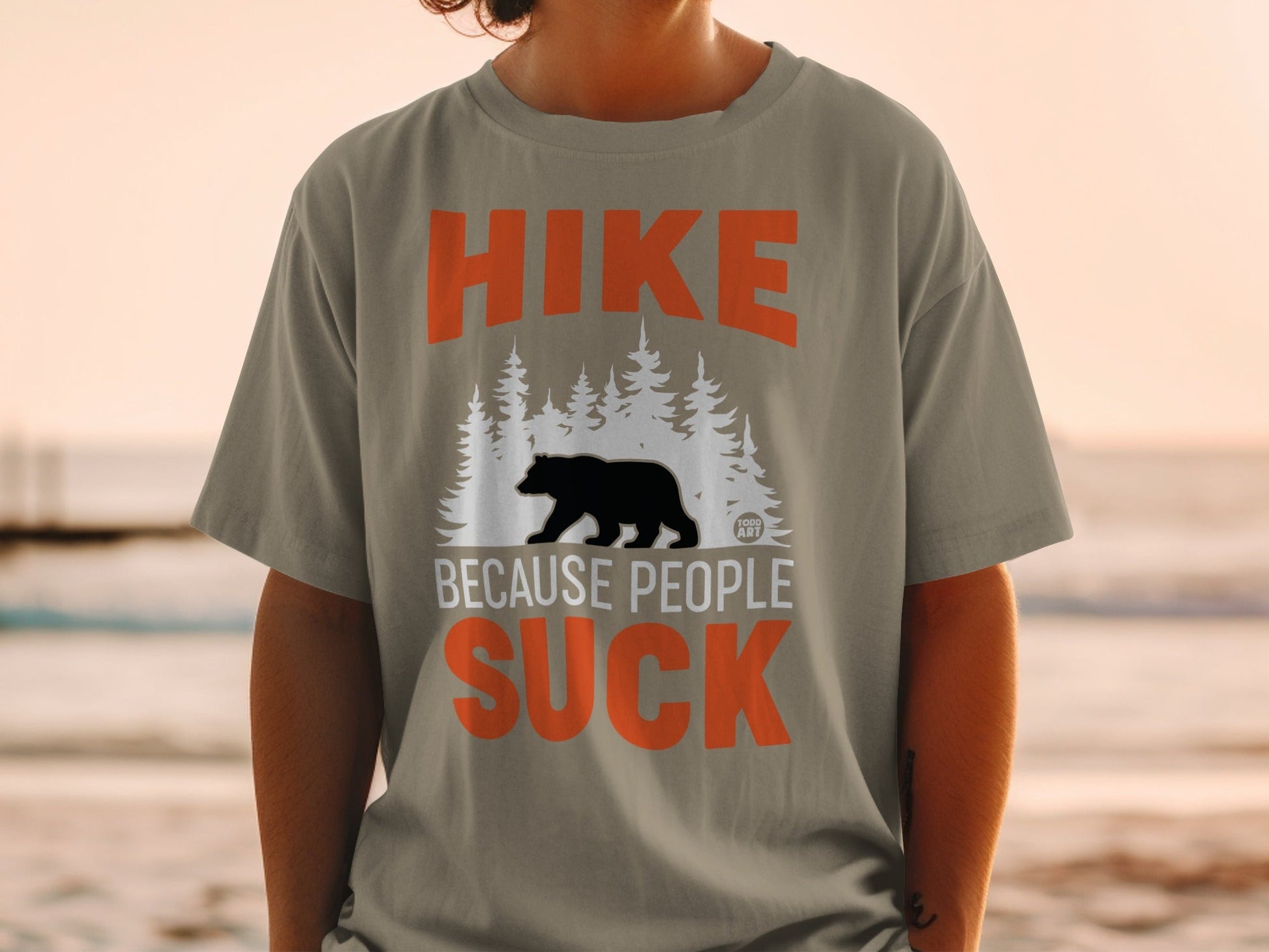 Hike Because People Suck Graphic T-Shirt