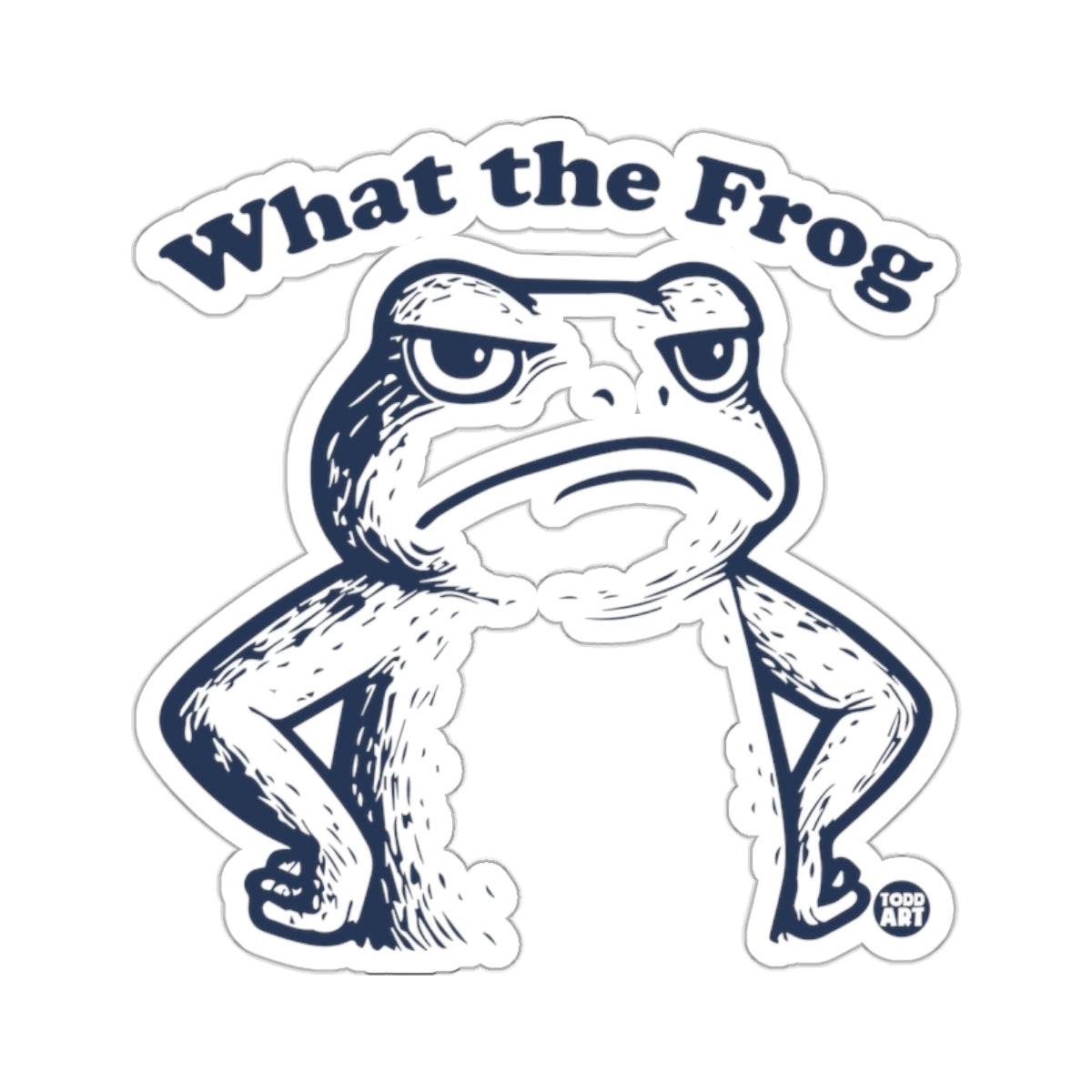 What the Frog Grumpy Amphibian TODD ART 