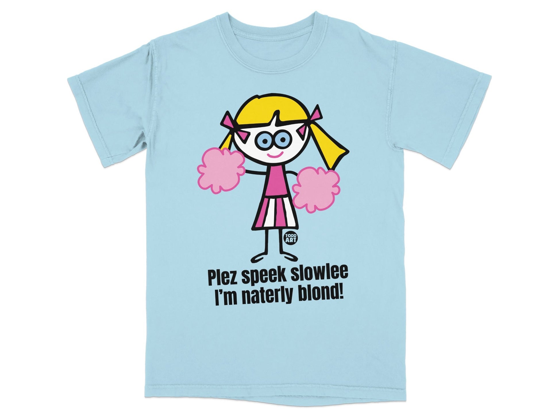 Funny Cartoon Character with Blonde Hair T-Shirt