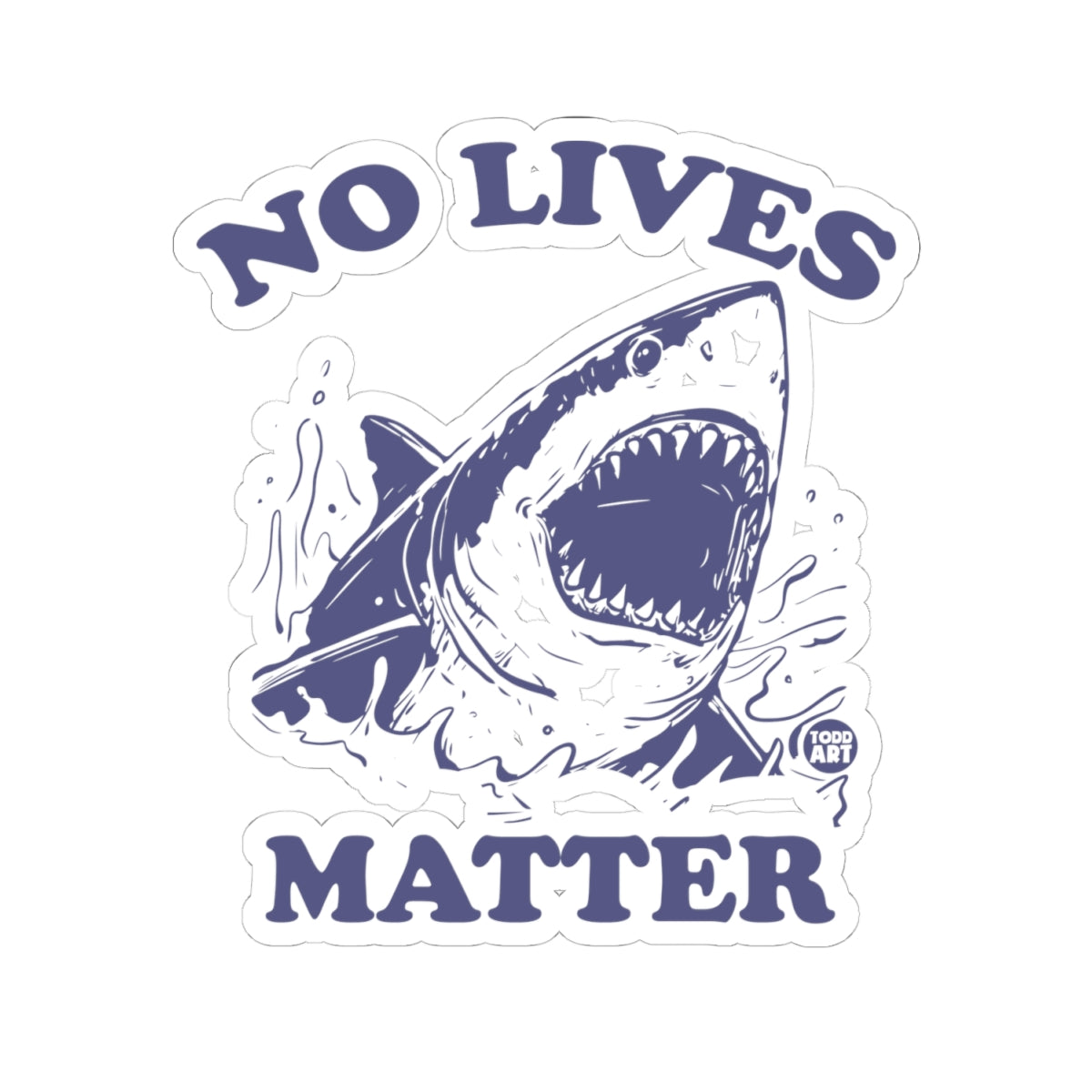 Shark Todd Art Sticker