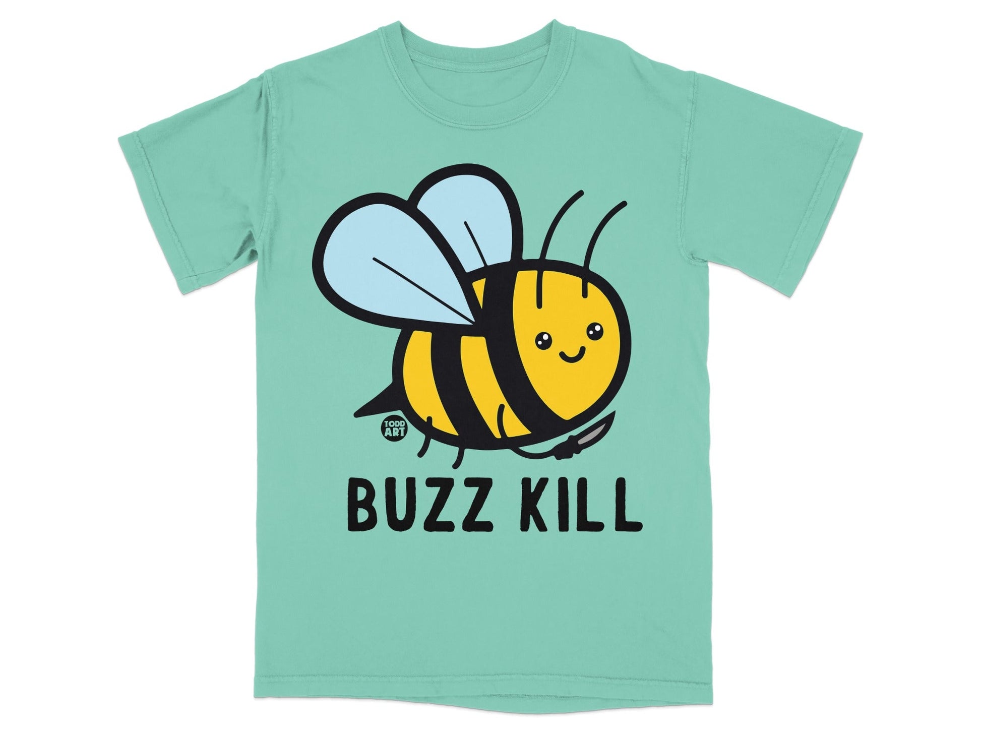 Buzz Kill Cute Bee Graphic T-Shirt Fun Design Shirt