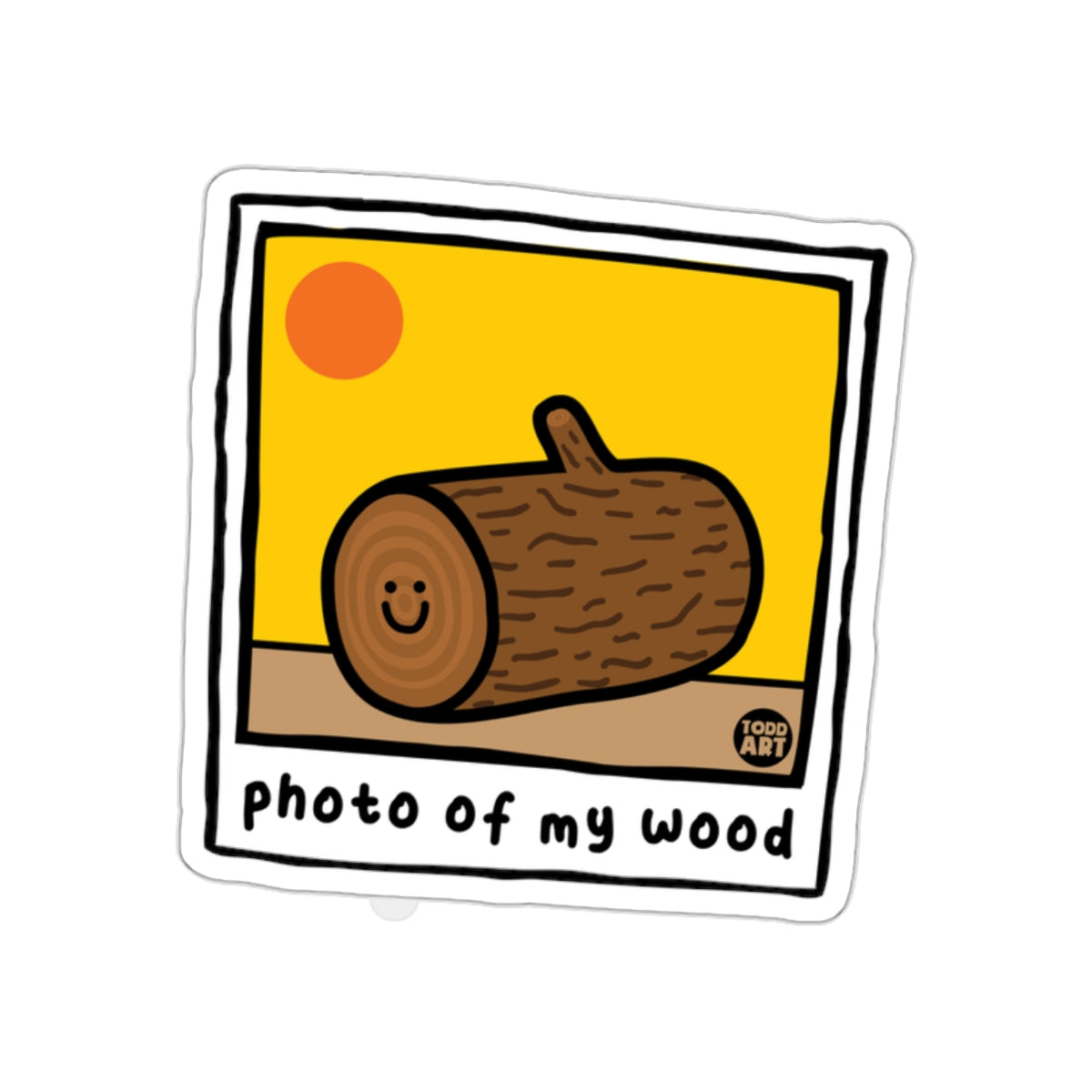 Photo Of My Wood Funny Cartoon Art Illustration sticker