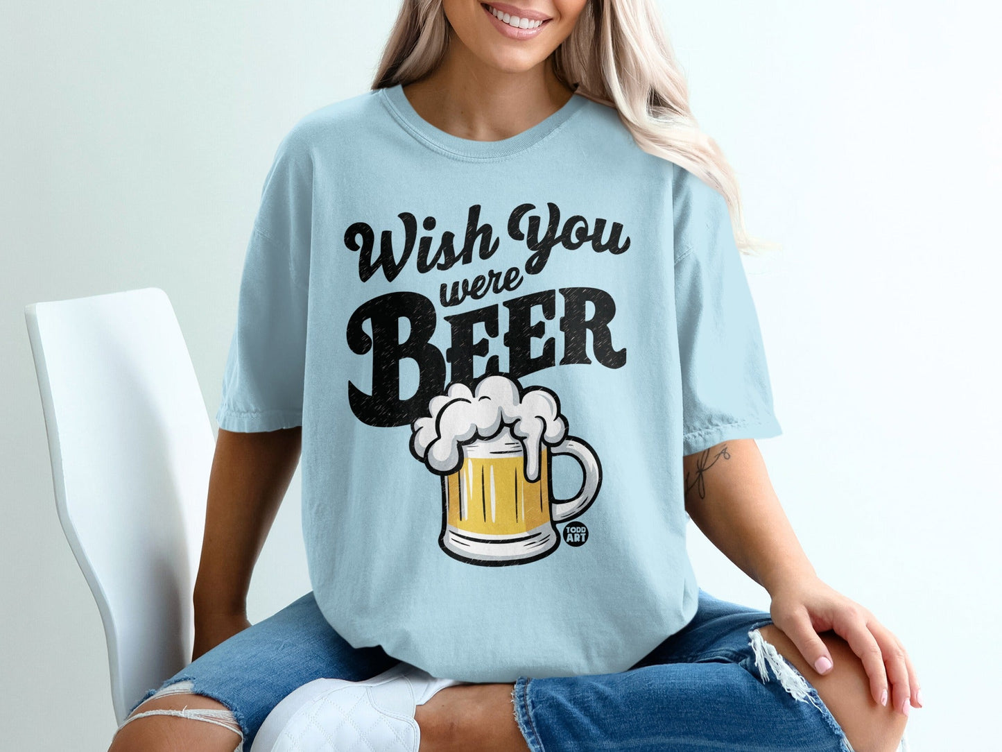 Wish You Were Beer Graphic Tee Shirt