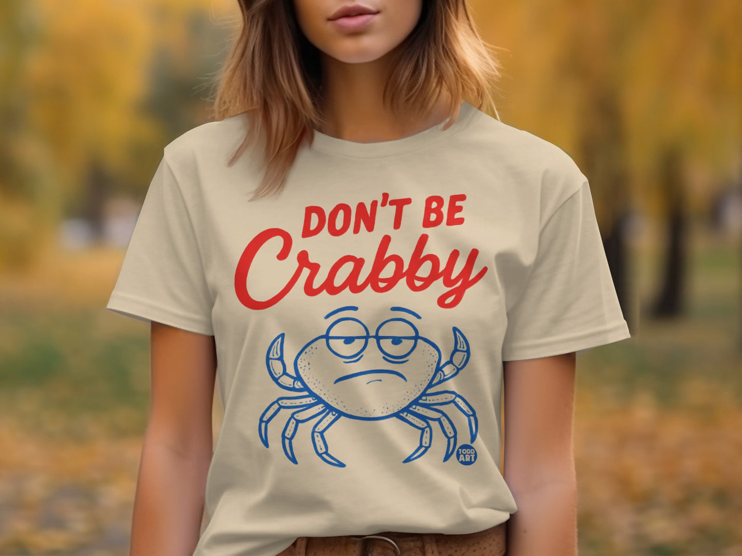 Don't Be Crabby Graphic Tee with Cute Crab Design