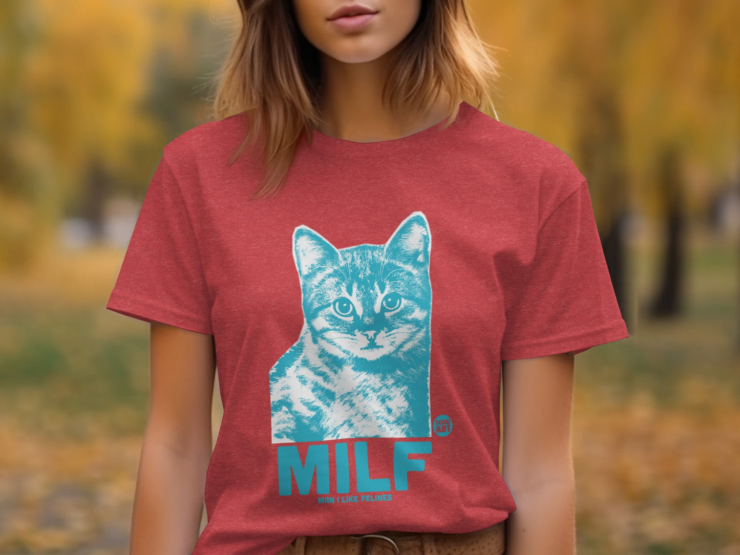 MILF Man I Love Felines Cat Print Design Shirt