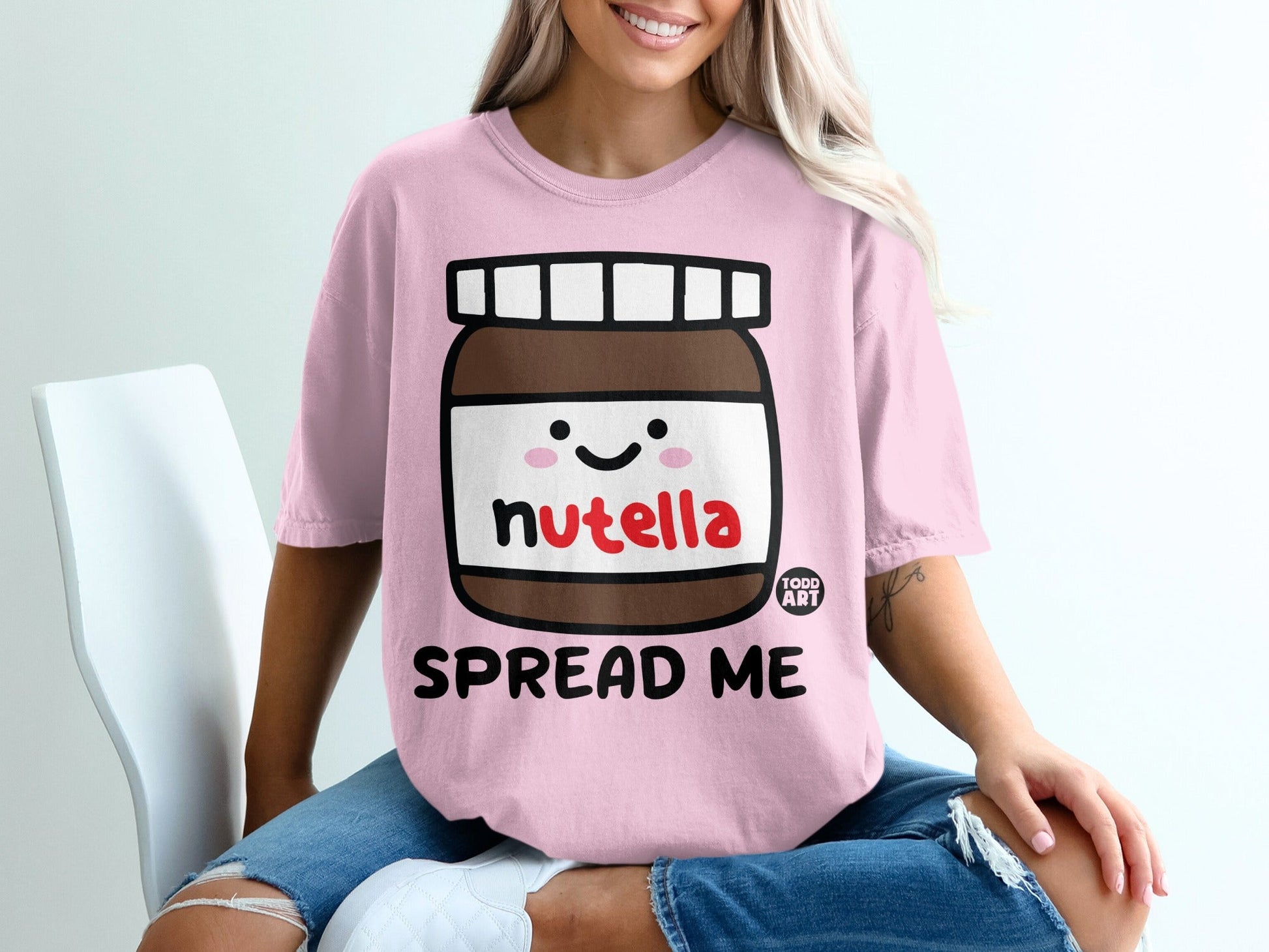 Nutella Spread Me Cute Cartoon Graphic Tee Shirt