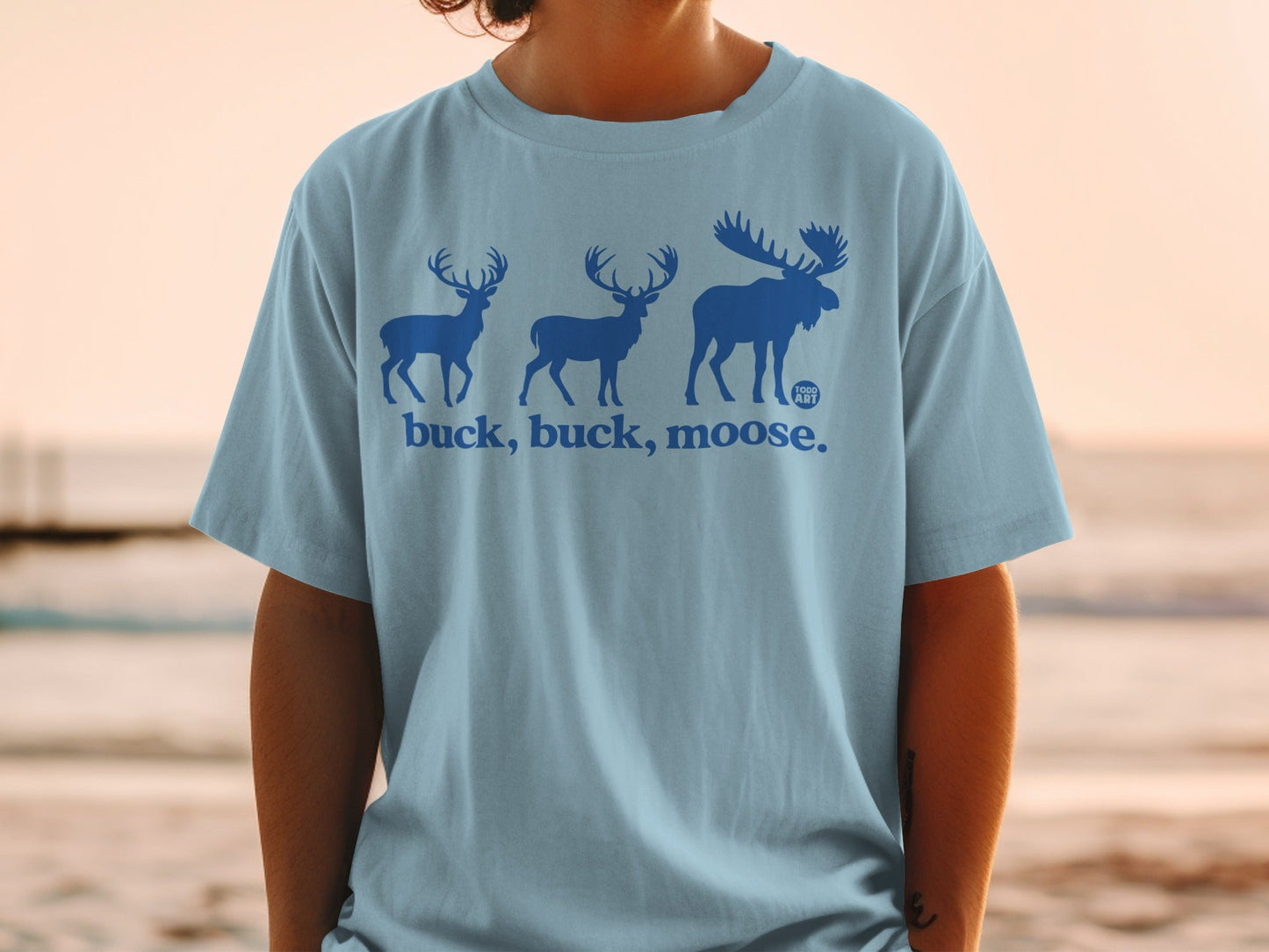 Funny Buck Buck Moose Graphic T-shirt Design