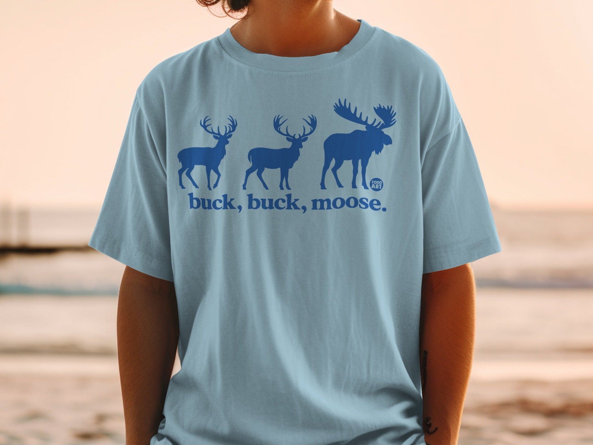 Funny Buck Buck Moose Graphic T-shirt Design