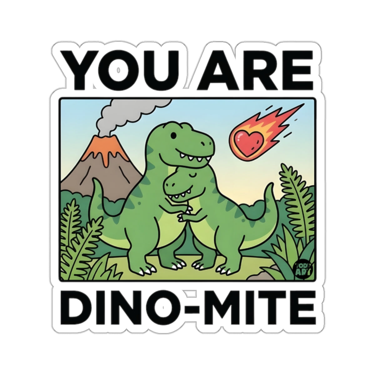 Cute Dinosaurs You Are Dino-Mite Loving Couple 