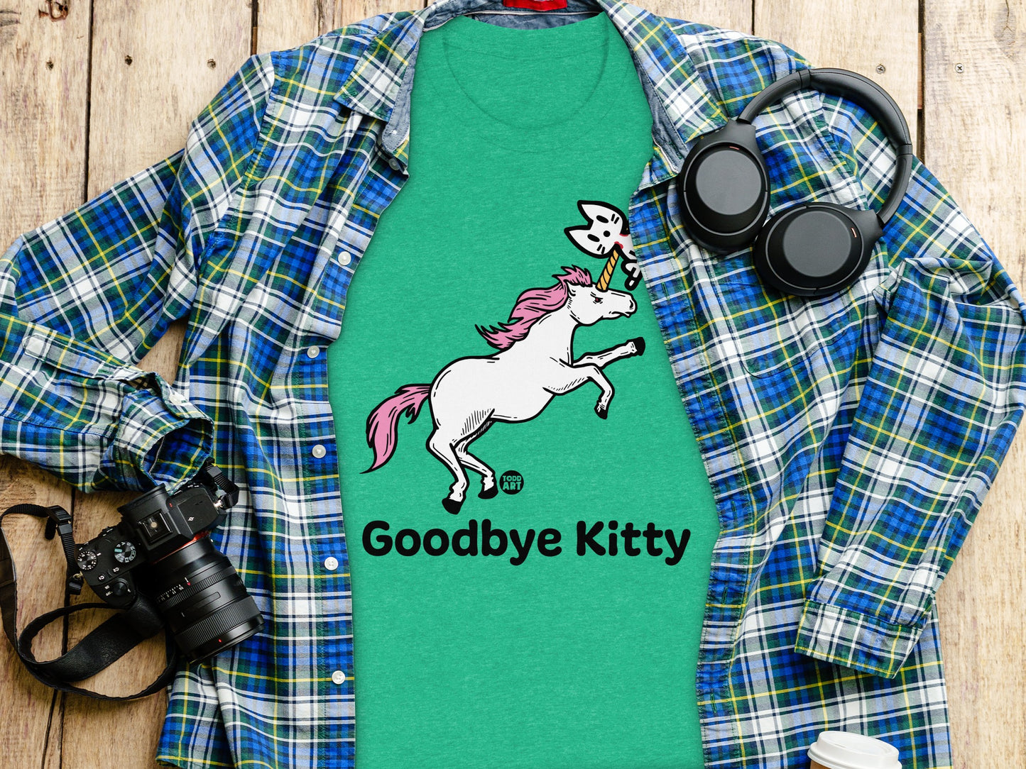 Goodbye Kitty Unicorn Graphic T-Shirt