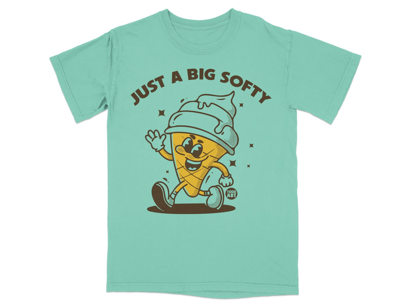 Just a Big Softy Ice Cream Fun Graphic T-Shirt
