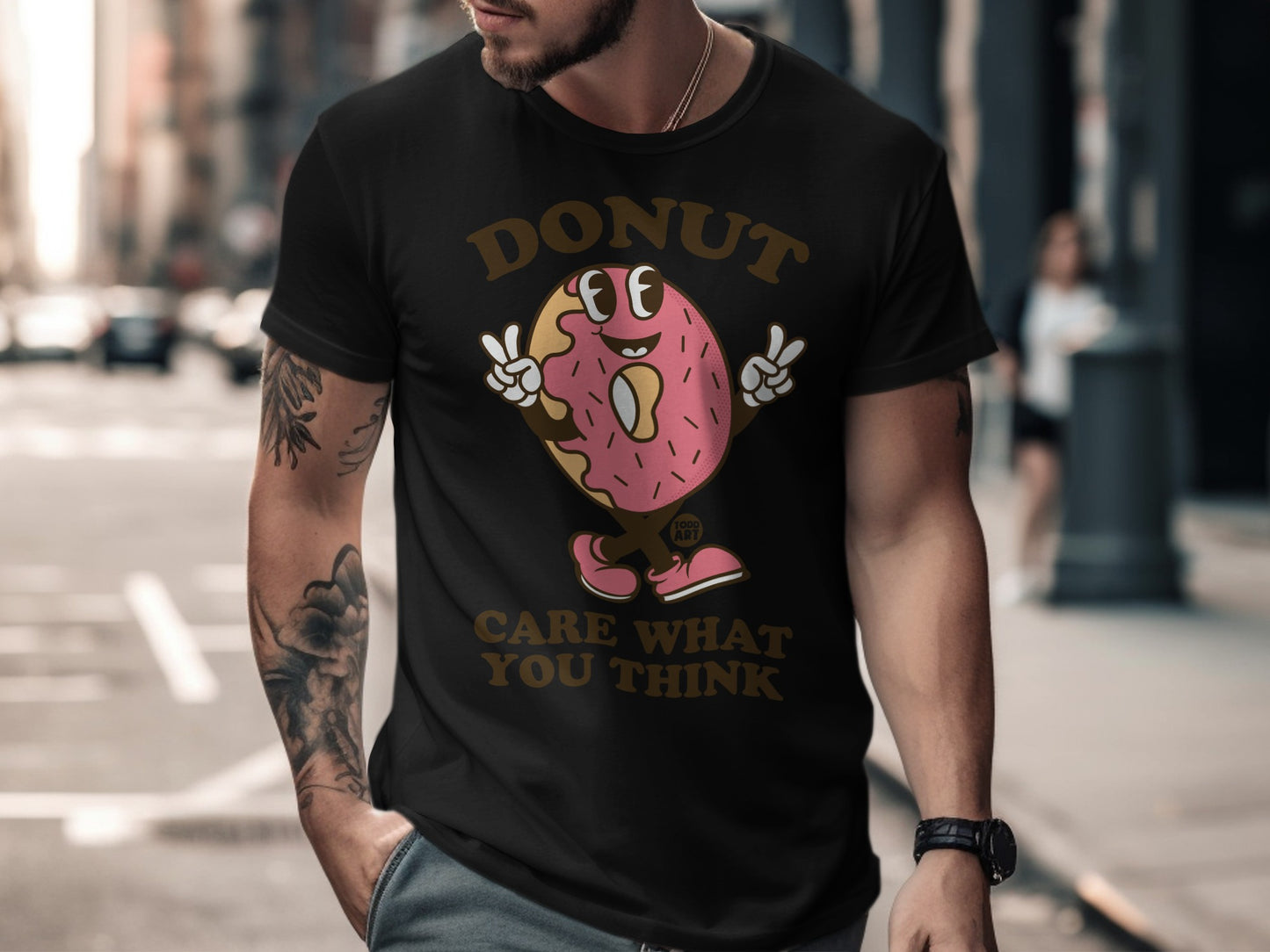 Funny Donut Care What You Think Graphic T-Shirt