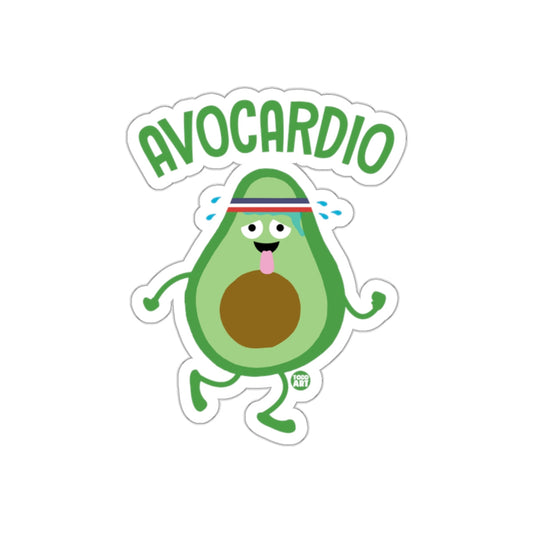 Avocardio Sweaty Cute Avocado Running Sticker