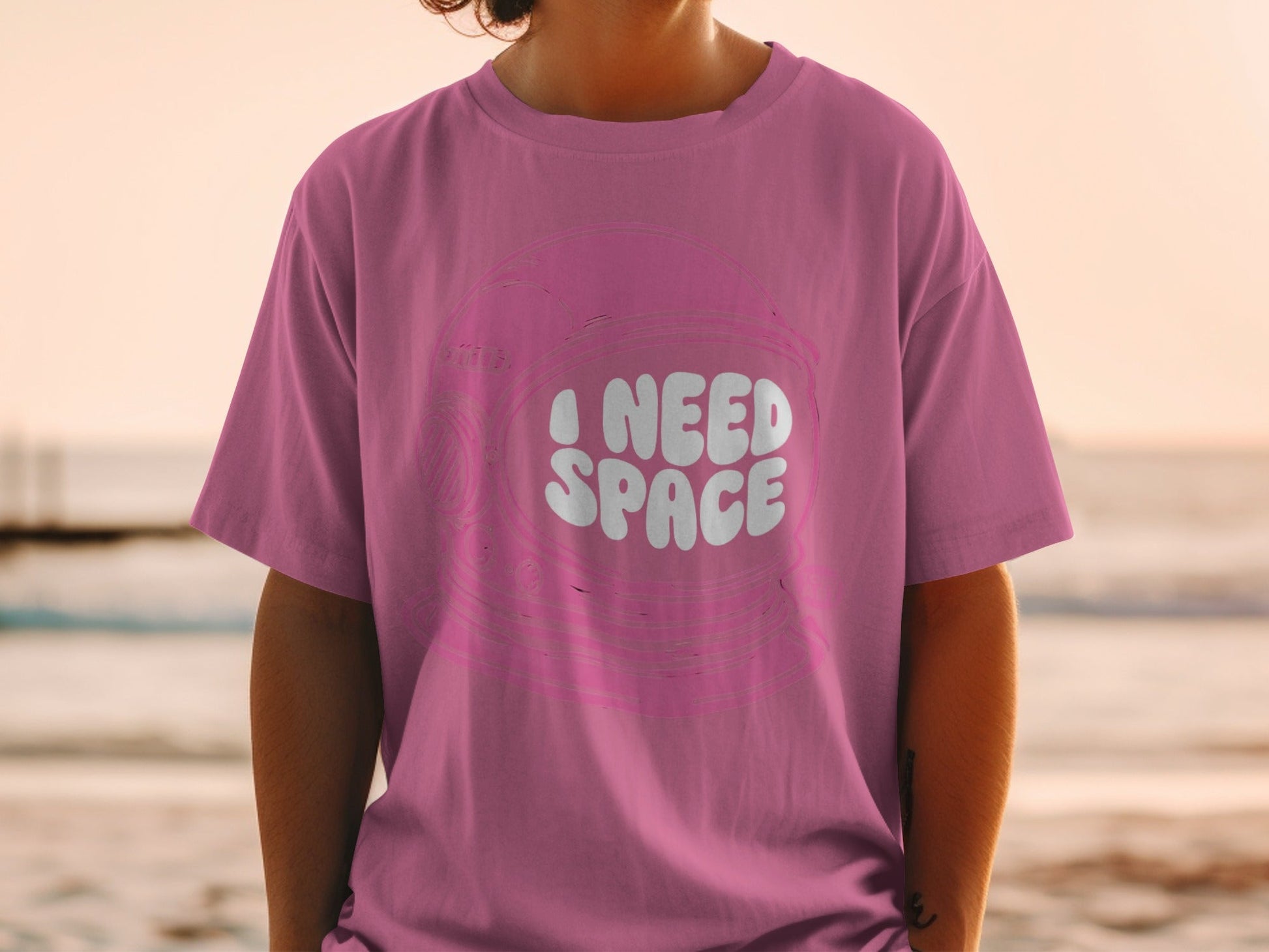 I Need Space Graphic Tee Astronaut Design Shirt