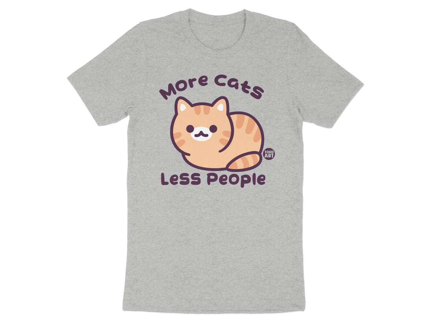 More Cats Less People Cute Cat Graphic T-Shirt