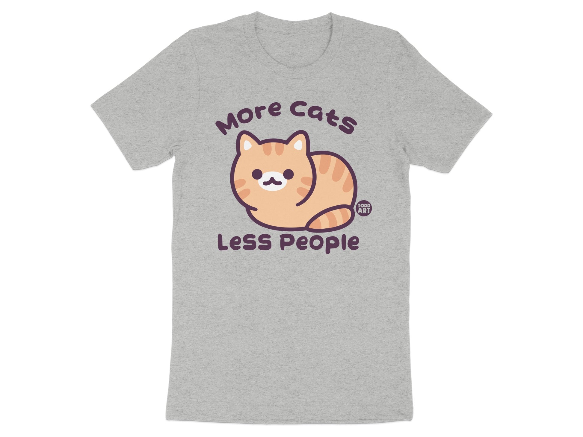 More Cats Less People Cute Cat Graphic T-Shirt