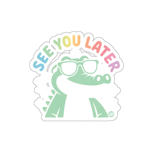 See You Later Alligator Cute Crocodile Waving sticker