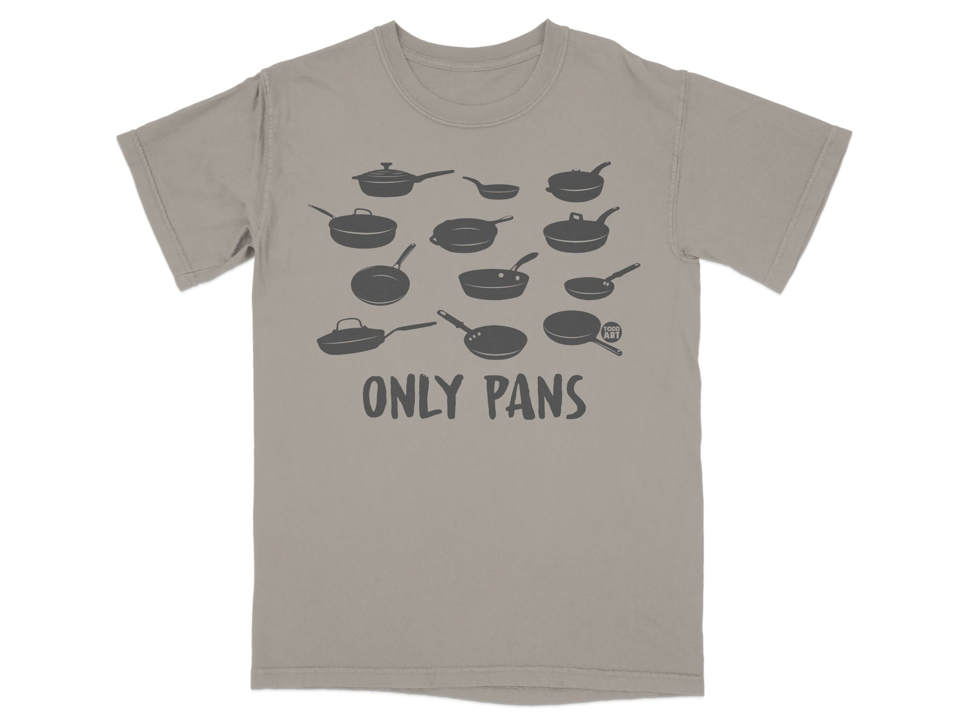 ONLY PANS Funny Cooking Chef Kitchen Graphic T-Shirt