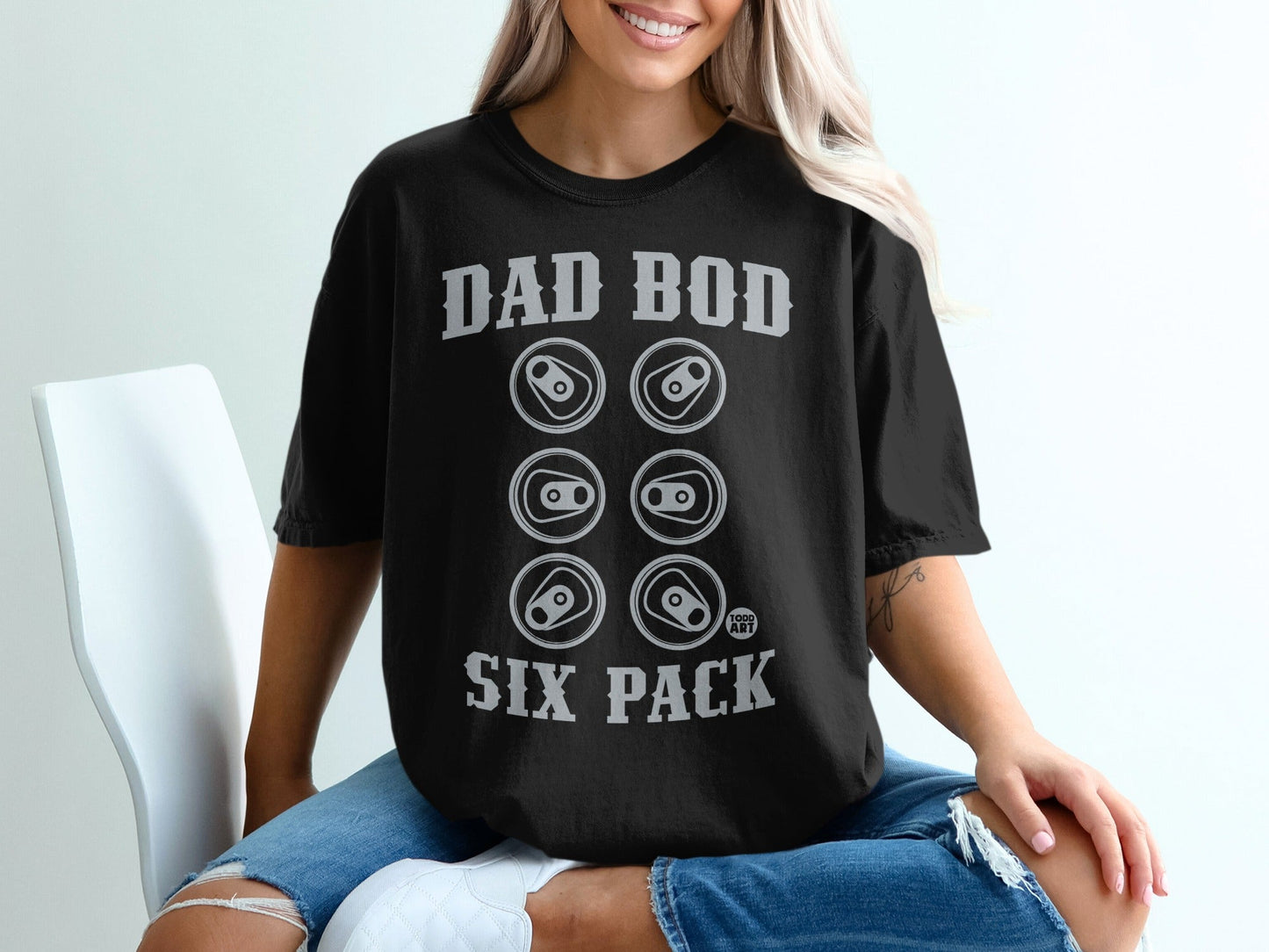 Dad Bod Six Pack Graphic Tee Shirt Funny T-Shirt