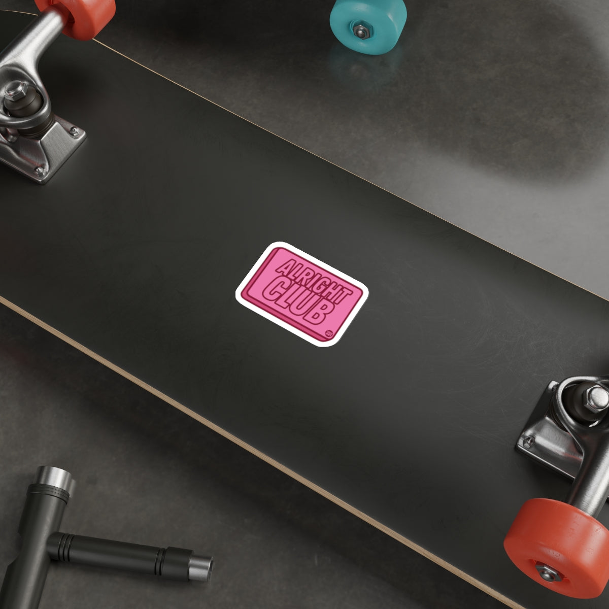 Alright Club Sticker on Skateboard Deck product