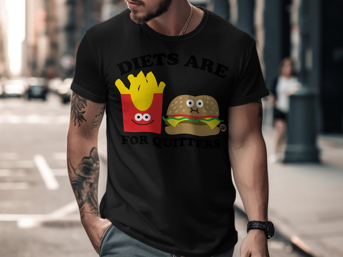 Diets Are For Quitters Fun Graphic T-Shirt