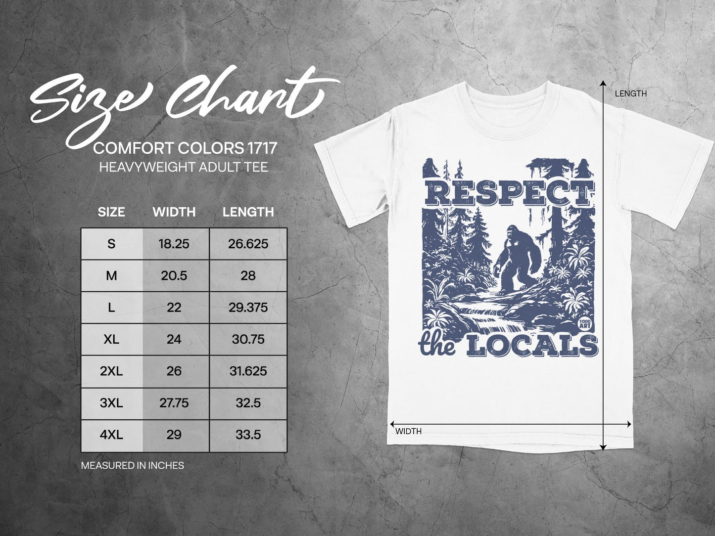 Respect the Locals Heavyweight Adult Tee Shirt