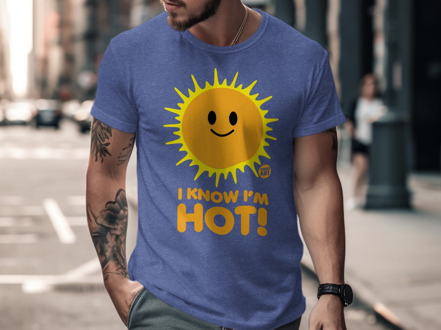 I Know I'm Hot Sun Face Design Summer Outfit