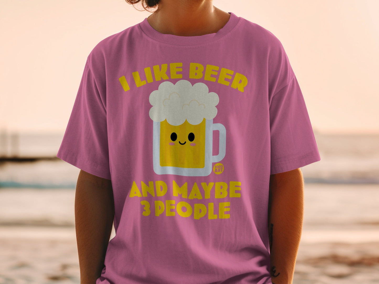 I Like Beer And Maybe 3 People Graphic T-Shirt