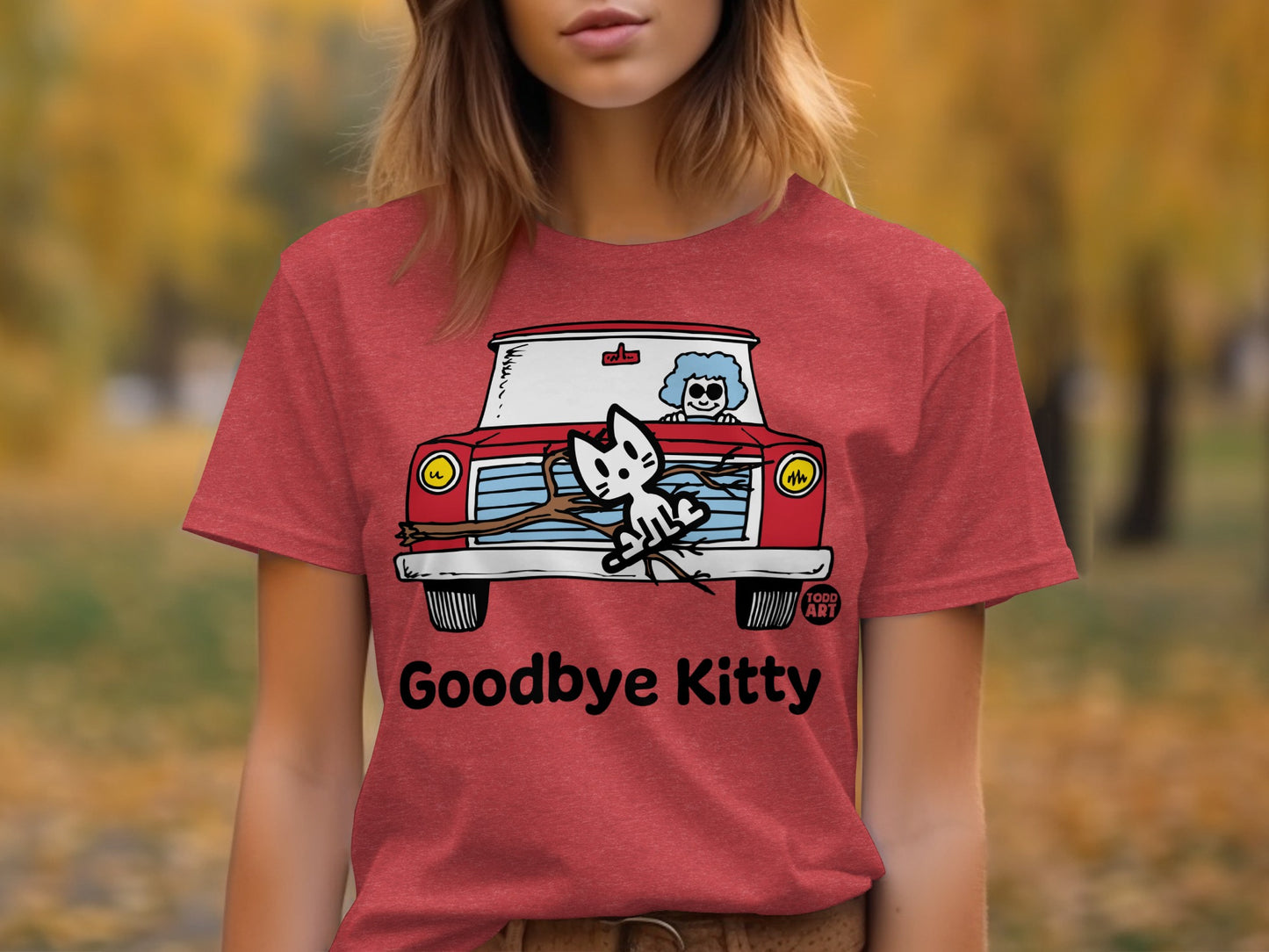 Goodbye Kitty Cat Theme Graphic T-shirt Product
