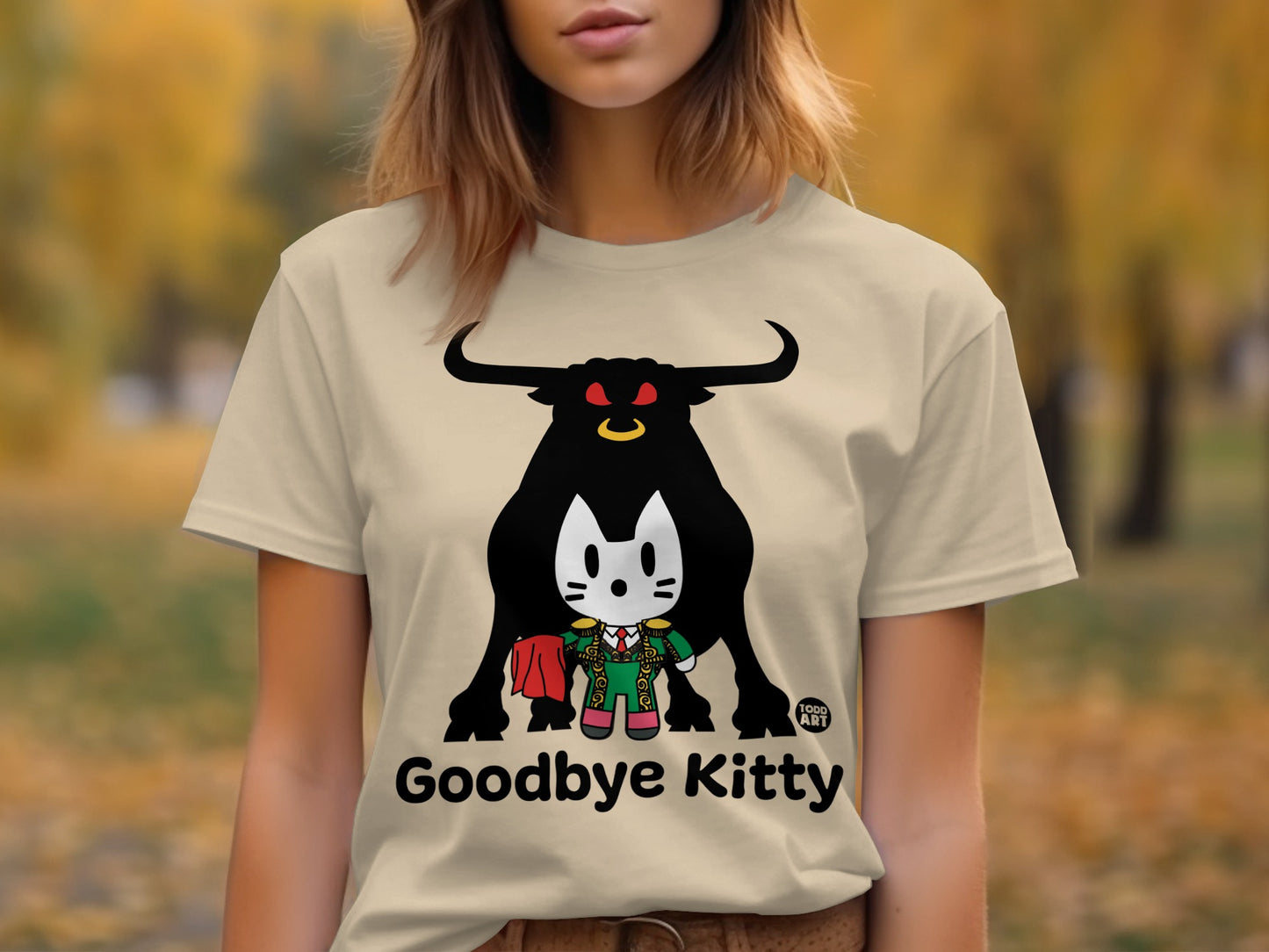 Goodbye Kitty Funny Graphic Tee Shirt Product