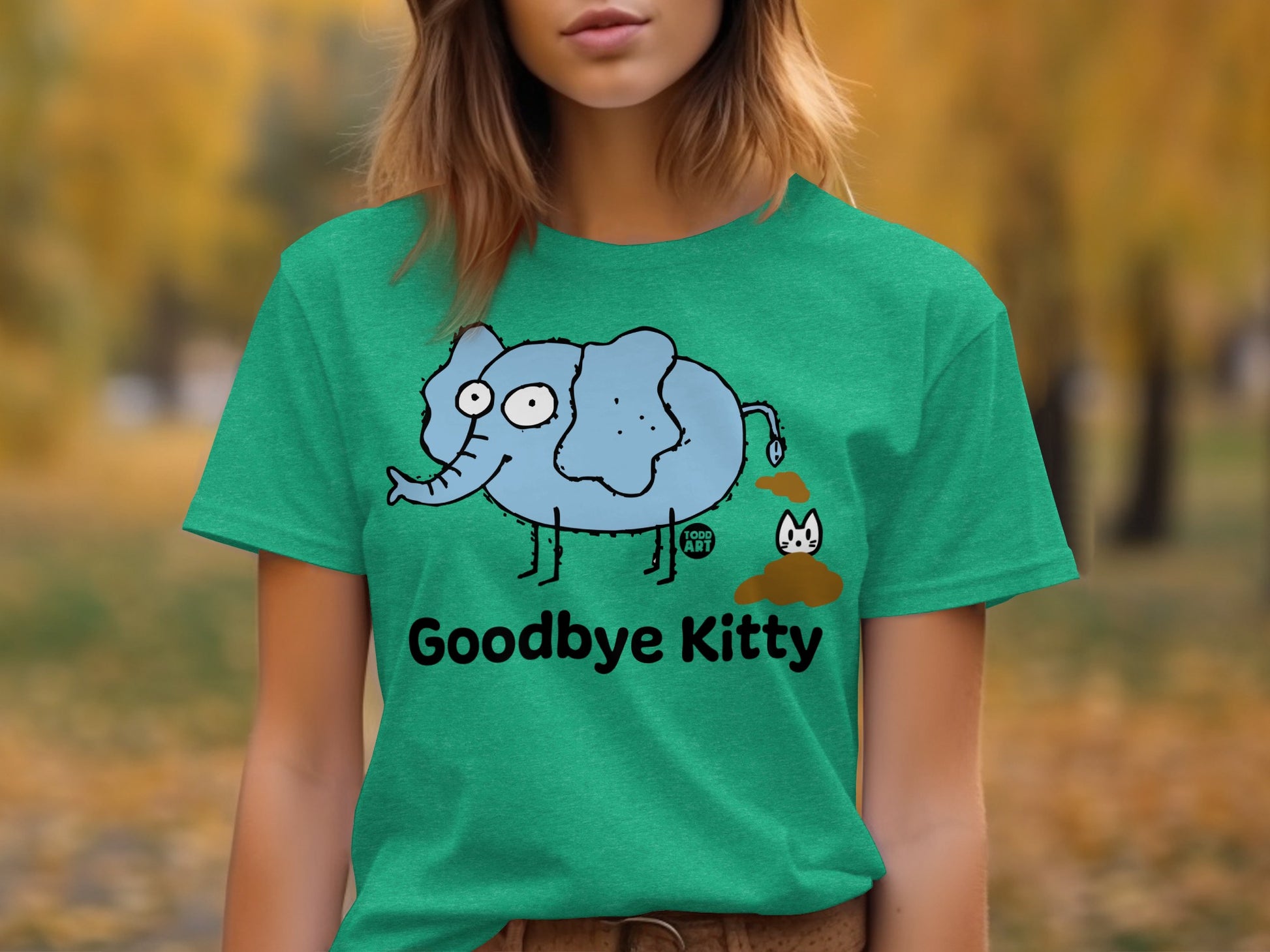 Goodbye Kitty Cute Elephant Graphic Tee Product