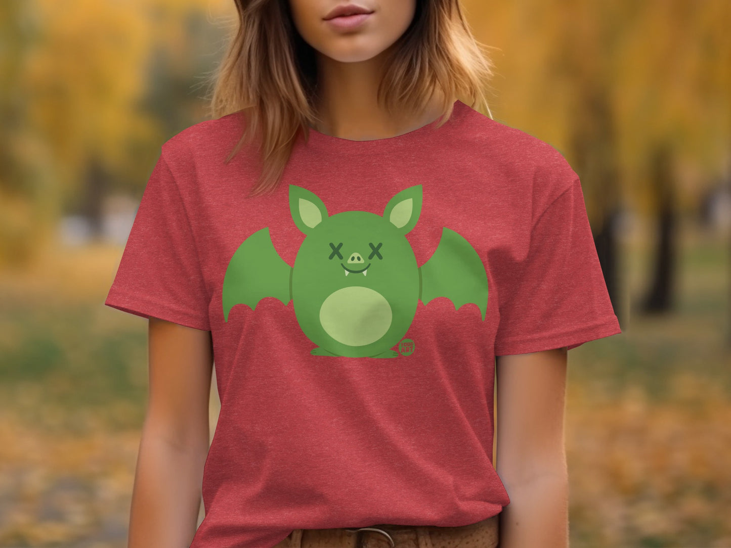 Cute Green Bat Graphic Short Sleeve T-Shirt product