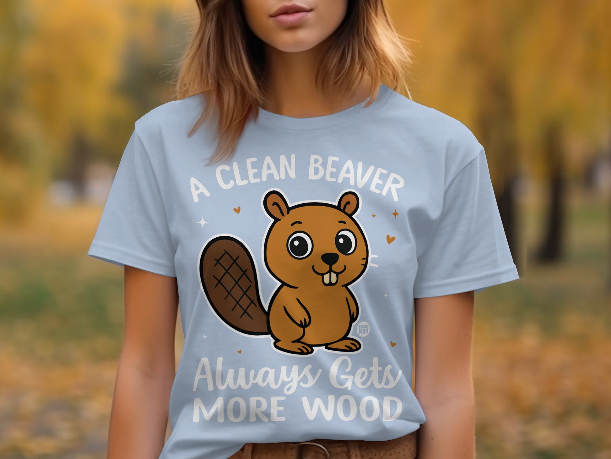 Cute Beaver Cartoon Always Gets More Wood T-shirt