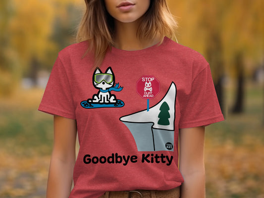 Fun Goodbye Kitty Ski Adventure Graphic T-Shirt