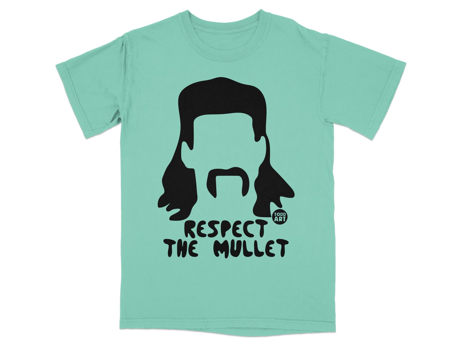 Respect The Mullet Graphic Teal T-Shirt product type