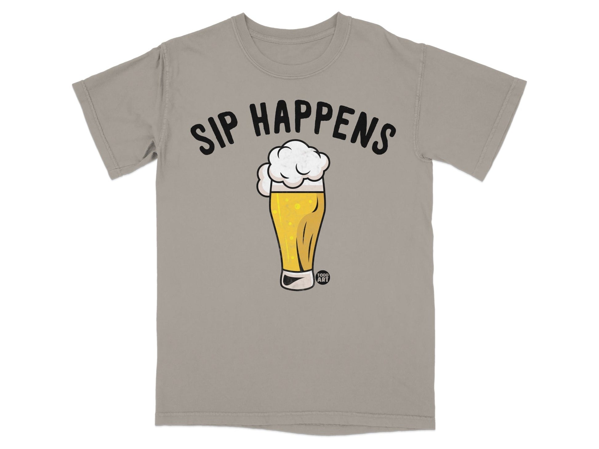 Sip Happens Beer Graphic Tee Fun Drinking T-Shirt