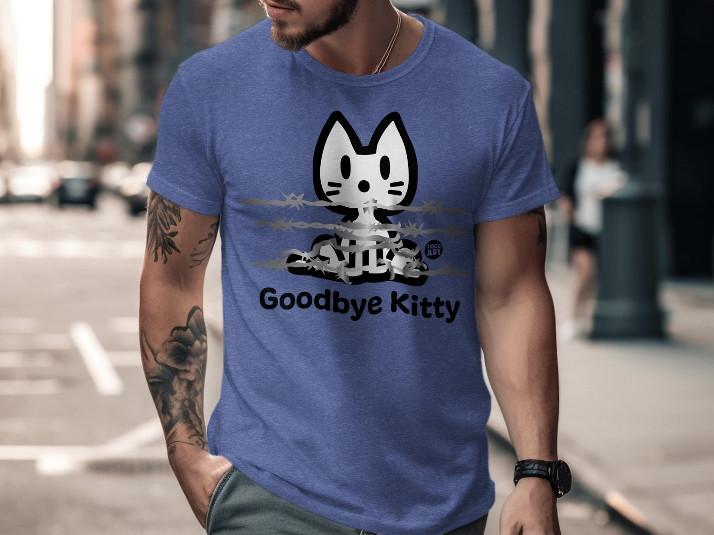 Goodbye Kitty Skeleton Shirt Unique Graphic Tee