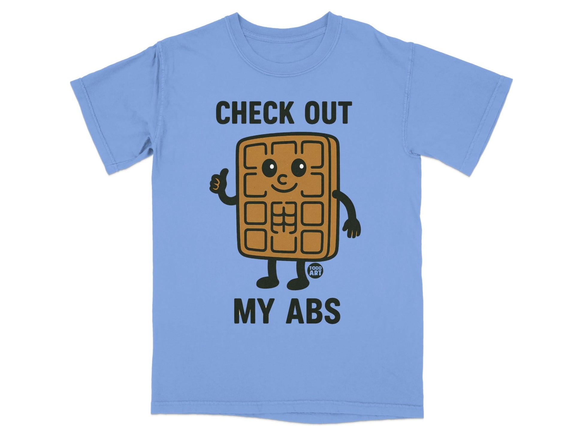 Check Out My Abs Funny Waffle Character T-Shirt