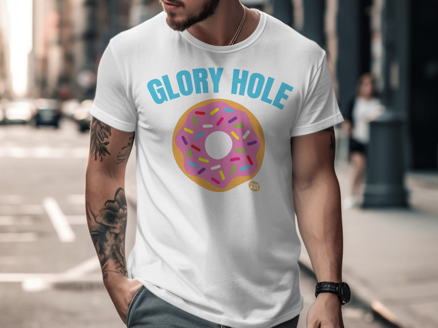 Glory Hole Donut Graphic Streetwear T-Shirt Design